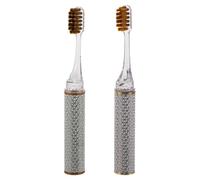 PACKOVE Travel Toothbrush and Waterproof Plastic Case 2pcs with Soft Bristles for Couples Portable Folding Design for Efficient Cleaning, for Backpacking and Trips