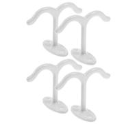PACKOVE Under Cabinet Mug Hanger, 4pcs Ceiling Double Claw Hook Closet Hangers for Clothes, White Zinc Alloy, Protects Clothes, Easy Installation for Kitchen