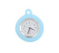 PACKOVE Unisex Nurse Watch Silicone Brooch Lightweight Medical Hanging Watch Light Blue Without Lanyard
