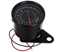 PACKOVE Universal Motorcycle Tachometer with 13000 Revolutions Per Minute LED Backlight Gauge, Red and Blue LED Night Light Speedometer for Single-cylinder Motorbikes, Motorbike Counter