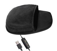 PACKOVE USB Material Heated Mouse Control Pad, 3-level with Use Temperature Tear Deform Resistant Pvc Mat Non- Black and for Office and Home