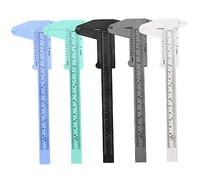 PACKOVE Vernier Caliper Eyebrow Ruler 5pcs 0-150mm Plastic Portable Measuring Tool Facial Brow Caliper for Precise Eyebrow Mapping and Makeup Measurement
