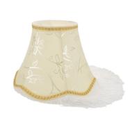 PACKOVE Victorian Lamp Shade with Tassels, Bohemian Cloth Lampshade in Golden Colour, Sturdy Construction and Resistant to Deformation, for Bedroom or Reading Ambience
