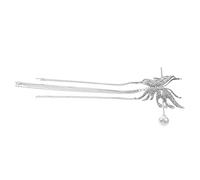 PACKOVE Vintage Butterfly Tassel Hair Stick for Women Lightweight Chignon Hair Pin with Durable Pearl Design Elegant Styling Tool for Birthdays Cosplay and Daily Wear