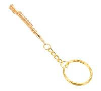 PACKOVE Vintage Metal Mini Flute Keychain Music Instrument Ornament with Lasting Shine for Handbags Backpacks Gift for Music Lovers and Festival Accessories