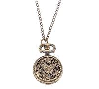 PACKOVE Vintage Pocket Watch with Hollow Floral Pattern, Lightweight Quartz Retro Pocket Watch for Men and Women with Hanging Chain, Classic Mechanical Style Suitable for Daily Wear
