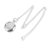 PACKOVE Vintage Retro Pocket Watch Necklace Silver Medium Size Creative Pendant Watch for Family and Friends Classic Timepiece