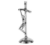 PACKOVE Vintage Silver Zinc Alloy Metal Crucifix Cross Decor Desktop Ornament Car Dashboard Decoration Stylish Jesus Cross Sculpture for Home Decoration