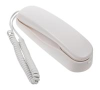 PACKOVE Wall Mounted Telephone White Mini Phone with Easy-to-use Buttons and Abs Material, Compact Wall Mountable Telephone for Office Use and Kitchen, Traditional Corded Landline Phone