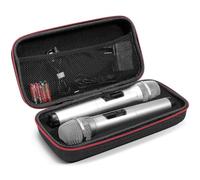 PACKOVE Waterproof Lightweight Microphone Storage Bag and Built-in Mesh Pocket Microphone with Hard EVA Cover Portable Shockproof Carrying Case Black Sponge Material for Outdoor Use