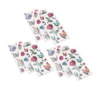 PACKOVE Waterproof Temporary Tattoo Stickers with 9 Sheets of Butterfly and Flower Designs, Easy to Apply Decorative Transfer Stickers for Party Use