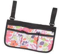 PACKOVE Wheelchair Side Bag Arm Rest Storage Pouch Adjustable Straps Easy to Fix on Wheelchair Armrest 3 Pockets Oxford Cloth Practical Hanging Bag for Walker and Scooter Use by Patients