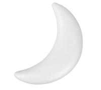 PACKOVE White 30cm Foam Moon Ball for Crafts, Polystyrene Half Moon Shape for School Projects and Eid Mubarak Hanging Decoration