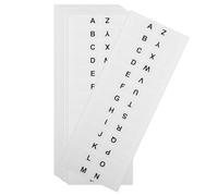 PACKOVE White Alphabet Index Tabs Stickers Letters from A Through Z 25x12.5mm Strong Adhesive Document Markers for Book Annotation Note Taking School Files 10 Sheets