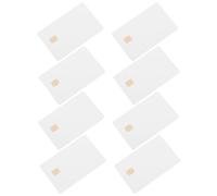 PACKOVE White Blank PVC Identity Cards 8Pcs Sturdy for Employee and Membership Access Control Use