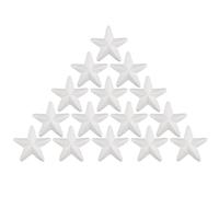 PACKOVE White Polystyrene Five Pointed Star Foam Shapes 20Pcs for DIY Christmas Ornaments School Craft Projects and Holiday Decorations