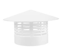 PACKOVE White Rain Cover Vent Cover Thick Design Non-Scaling PVC Mushroom Shaped Rainproof Protector for External Wall