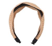 PACKOVE Wide Satin Beauty Headband Handmade Chic Hair Accessory Decorative Straw Headband for Girls