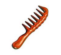 PACKOVE Wide Tooth Scalp Massage Comb Natural Wooden Hair Comb for Wet Dry Hair Static Retro Design