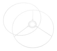 PACKOVE Wire Lampshade Frame 30Cm Metal Lamp Fix Ring for Pendant Light and Chandelier 2Pcs Set Round Table Lamp Accessories