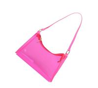 PACKOVE Women Storage Bag Pink PVC Rainbow Purse Jelly Tote Bag, Not Easy to Be Stolen or Robbed, Comfortable Touch, School and Shopping Portable Handbag