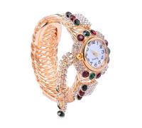 PACKOVE Womens Bangle Watch Shiny Gold Ladies Watches Large Arabic Numerals Scratch Resistant Glass Elegant Bracelet Wrist for Women