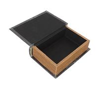 PACKOVE Wood Bible Storage Box Xmas Gift Holder Capacity Candy Container Decorative Christmas Ornament for Party Favor and Small Sweets Packaging