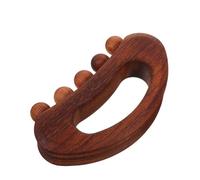 PACKOVE Wood Therapy Massage Tool Carbonized Beech Wood Gua Sha Scraping Board with Semi- Beads and Vein Pushing for Facial and Muscle Relaxation