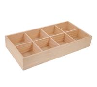 PACKOVE Wooden Compartment Storage Box for Desktop Multipurpose Use