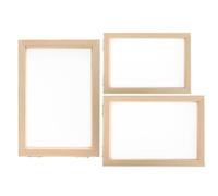 PACKOVE Wooden Double-Layer Paper Making Frames Set A4 A5 A6 with Mesh Screens and Absorbent Paper for DIY Handmade Crafting Kit for Adults