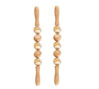 PACKOVE Wooden Massage Sticks Multipurpose Health-Preserving Massagers for Home Use 2pcs Effective Massage and Refinement, Suitable for Fitness Enthusiasts and The Aged