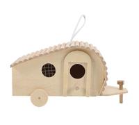 PACKOVE Wooden Small Bird Nesting Box for Birds Lightweight and Safe House in Beige for Yard Or Pet Shop Use