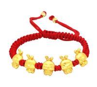 PACKOVE Year Rabbit Red Rope Bracelet with Rabbit Charm Chinese Zodiac Protection Bracelet for Women and Men Traditional Feng Shui Red String Jewelry Fortune and Love