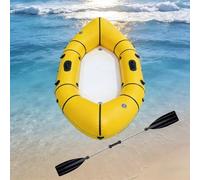 Packraft Inflatable Dinghy - Lightweight Blow Up Kayak, PVC Construction, Rapid Inflate, For Bicycle Drifting, Flat Water Rafting, And Lake Fishing Adventures(Yellow)