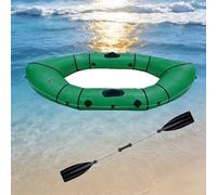 Packraft Inflatable Dinghy - Lightweight Blow Up Kayak, PVC Construction, Rapid Inflate, For Bicycle Drifting, Flat Water Rafting, And Lake Fishing Adventures(Green)