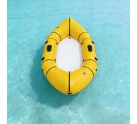 Packraft Inflatable Travel Kayak - Ultra Lightweight Pack Raft With Rapid Inflate Valve, PVC Dinghy For Bicycle Drifting, Flat Water Rafting, And Litewater Adventures(Yellow)