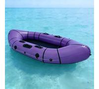 Packraft Inflatable Travel Kayak - Ultra Lightweight Pack Raft With Rapid Inflate Valve, PVC Dinghy For Bicycle Drifting, Flat Water Rafting, And Litewater Adventures(Purple)