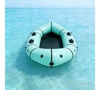 Packraft Inflatable Travel Kayak - Ultra Lightweight Pack Raft With Rapid Inflate Valve, PVC Dinghy For Bicycle Drifting, Flat Water Rafting, And Litewater Adventures(Indigo)