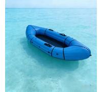 Packraft Inflatable Travel Kayak - Ultra Lightweight Pack Raft With Rapid Inflate Valve, PVC Dinghy For Bicycle Drifting, Flat Water Rafting, And Litewater Adventures(Blue)