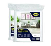 PackRite 4 Pack Plastic Chair Cover for Moving and Storage, Chair Bag Plastic Chair Protector Waterproof Dust Cover, 76 Inches X 46 Inches