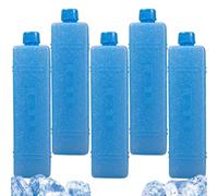 Packs For Cool Box, 5 Packs Home Freezer Blocks, Air Conditioner Fan Ice Crystal Box, Space Saving Freezer Packs Cooler Bag Ice Packs, Reusable & BPA Free