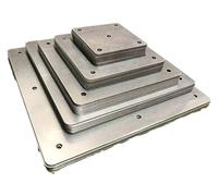 Packs of 4 Brackets SleeperFit Multi-Purpose Square Railway Sleeper Brackets (5 Sizes Available) - Suitable for Many Jobs - DIY, Repairs, Decoration, Patch, Break-Away Bracket, Flat (195 X 195mm)