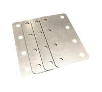 Packs of 4 Brackets SleeperFit Multi-Purpose Straight Flat Railway Sleeper Brackets (8 Sizes Available) - DIY, Repairs, Decoration, Patch, Break-Away Bracket, Flat (100 X 200mm)