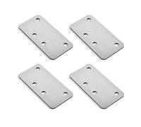 Packs of 4 Brackets SleeperFit Multi-Purpose Straight Flat Railway Sleeper Brackets (8 Sizes Available) - DIY, Repairs, Decoration, Patch, Break-Away Bracket, Flat (50 X 100mm)