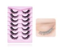 Packs Of 7 pairs Lashes, Enhanced Outer Edge Volume For Natural Amplified Look, Reusable Wispy False Eyelashes For Everyday Glamour