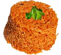 Packs of Fresh, Rich and Flavourful Afro/Nigerian Jollof Rice; 450ML Ready To Eat Pre-packed Whole Weeks Lunch/Dinner/Party Share- Vegetarian Friendly- All Natural (4 x 450ML)