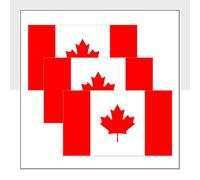Packwith Canada Flags Car Stickers Pack of 3 (100 x 60 mm) Waterproof CAN Labels for Bike Van Helmet P1102
