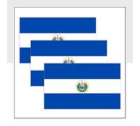 Packwith El Salvador Flag Sticker Pack of 3 (100 x 60 mm) Waterproof SLV label for Car Bike Van Laptop Helmet Windows P1109