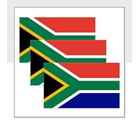 Packwith Pack of 3 South African Flag Sticker Vinyl Decal (100 x 60 mm) Waterproof Flag Sticker for Helmets, Laptops