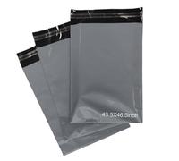 PACKY® 10 Grey Mailing Bags 43.5" x 46.5" (110.5 x 118cm) Extra Large Parcel Postage Bags Self-Sealing Tear-proof Mailer Envelopes Postal Mailers for Shipping Purpose